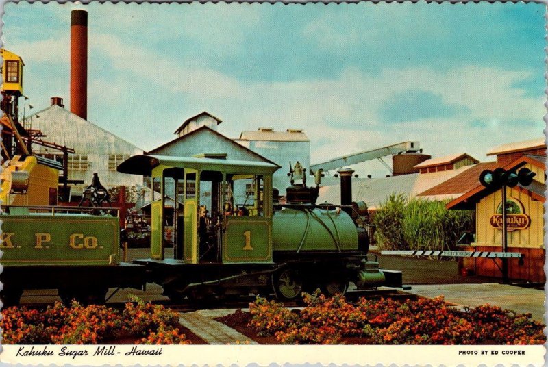 Kahuku, HI Hawaii  KAHUKU SUGAR MILL  Railroad Train Locomotive 4X6 Postcard