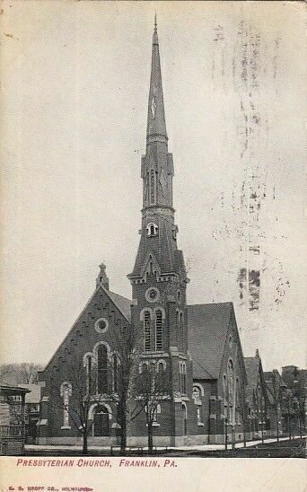 Postcard Presbyterian Church Franklin PA 1911