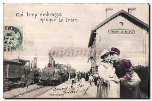 Postcard The Old Fouilly Becots Train Station Train TOP