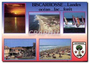 Postcard Modern Landes Biscarrosse Ocean Lake drill Windsurfing