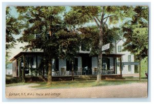 1911 Gorham NH, Willis House And Cottage Scene Street Posted Antique Postcard 