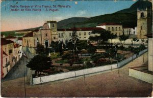 PC CPA AZORES / PORTUGAL, S. MIGUEL, JARDIM DE VILLA FRANCA, POSTCARD (b13506)