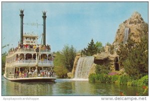 The Mark Twain Steamboat Passes Cascade Peak And Its Beautiful Waterfalls Dis...