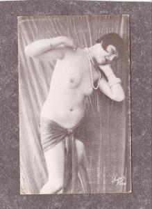 French Nude arcade card postcard beautiful pretty woman 