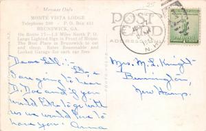 Brunswick Georgia~Monte Vista Lodge~Lawn Chairs in Willow Tree Shade~1942 Pc