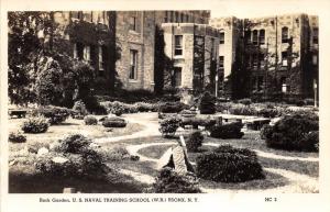 Bronx New York~US Naval Training School-Rock Garden~Romanesque Buildings~RPPC