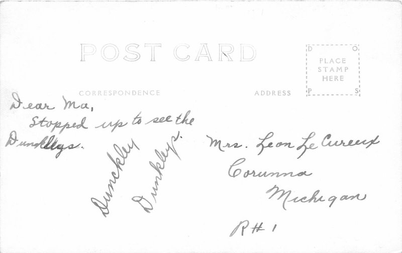 G97/ Frederic Michigan RPPC Postcard c1930s High School Building