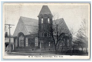 1924 ME Church Building Chapel Exterior Bainbridge New York NY Vintage Postcard