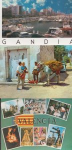 Gandia Valencia 3x Postcard