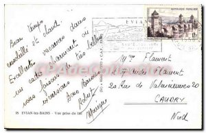 Old Postcard Evian Les Bains Vue Prize Du Lac