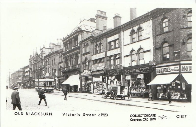 Lancashire Postcard - Old Blackburn - Victoria Street c1923 - Ref 2226