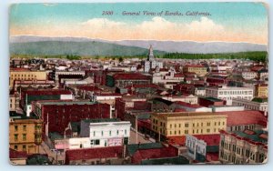 EUREKA, CA California ~ General VIEW of CITY 1916 Humboldt County Postcard