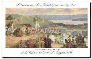 Old Postcard Advertisement Chocolaterie d & # 39Aiguebelle Sermon on the Moun...