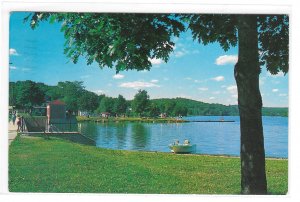 Lake Musconetcong Morris County NJ State Park Beach Vintage New Jersey Postcard