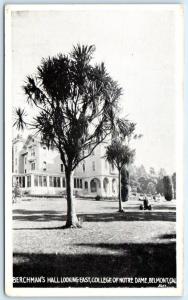 BELMONT, California  CA  Berchman's Hall  COLLEGE OF NOTRE DAME c1920s  Postcard