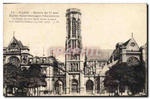 Old Postcard Paris Mayor 1st stop Church Saint Germain l'Auxerrois Church Bel...