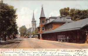 Hagerstown Maryland CVRR Station St Marys Catholic Church antique pc Y15213