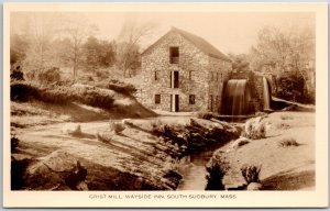 Grist Mill Wayside Inn South Sudbury Masaachusetts MA Real Photo RPPC Postcard