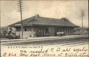 Fort Plain New York NY NYC Railroad Train Station Depot c1910 Vintage Postcard