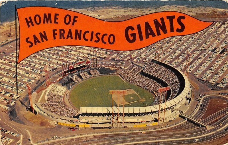 San Francisco California 1969 Postcard Candlestick Baseball Park Stadium Giants