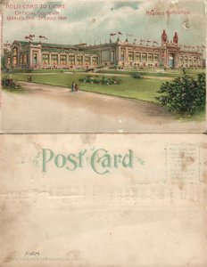 HOLD TO LIGHT ST.LOUIS MO WORLD'S FAIR HORTICULTURE PALACE 1904 ANTIQUE POSTCARD