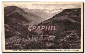 Old Postcard Allevard Vue Generale and Gleyzin Glaciers