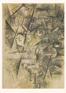 Georges Braque Clarinet And Bottle Of Rum On Mantelpiece Postcard