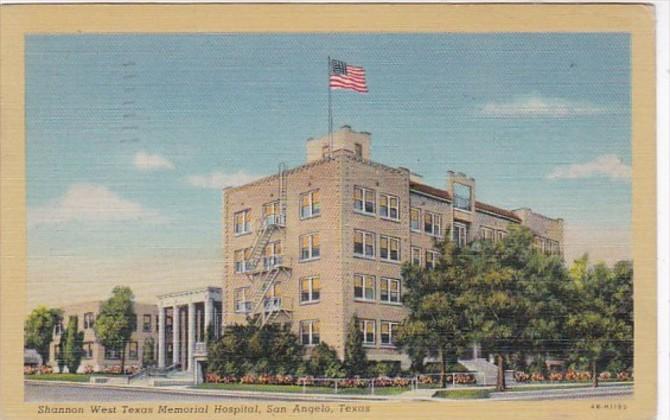 Texas San Angelo Shannon West Texas Memorial Hospital 1945 Curteich