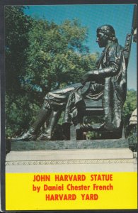 America Postcard- John Harvard Statue, Harvard University, Massachusetts RS12000