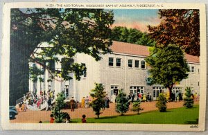 Vintage Postcard 1915-1930 Ridgecrest Baptist Assembly Auditorium, (NC)