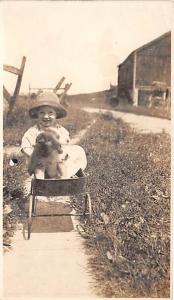 People and Children Photographed on Postcard, Old Vintage Antique Post Card C...