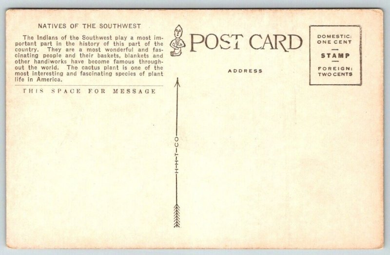 Native Americans of the Southwest   Postcard  c1915