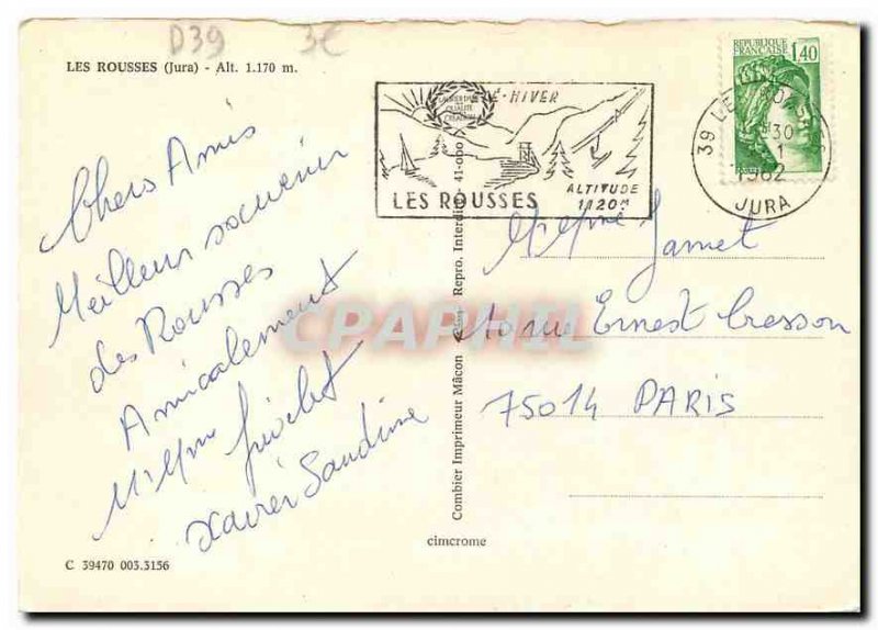 Modern Postcard Les Rousses Jura