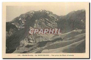 Old postcard Haute Savoie Mont Blanc view from the Mont d'Arbois