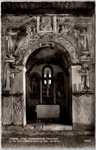 Purgg STMK Romanische Fresken in der Johanneskapelle Austria RPPC Photo Postcard