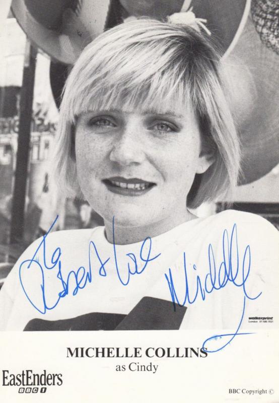 Michelle Collins Cindy Beales BBC Eastenders Early Hand Signed Cast Card Photo