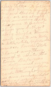 1913 Handwritten Letter From Auburn Nebraska to Mr. Rider Posted Postcard