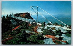 Mile High Swinging Bridge - Grandfather Mountain - North Carolina - Postcard