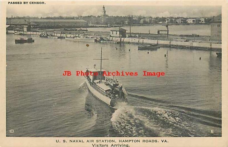 VA, Hampton Roads, Virginia, Naval Air Station, Visitors Arriving, Albertype 