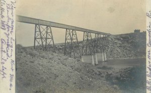 Postcard RPPC New Mexico Logan Canadian River Bridge 1907 23-4082