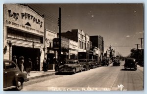 Nogales Sonora Mexico Postcard Obregon Street Business Section c1940s RPPC Photo