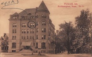 Postcard Plymouth Inn Northampton MA 1911