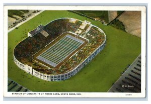 Circa 1920's Football Stadium Norte Dame South Bend Indiana Vintage Postcard F24