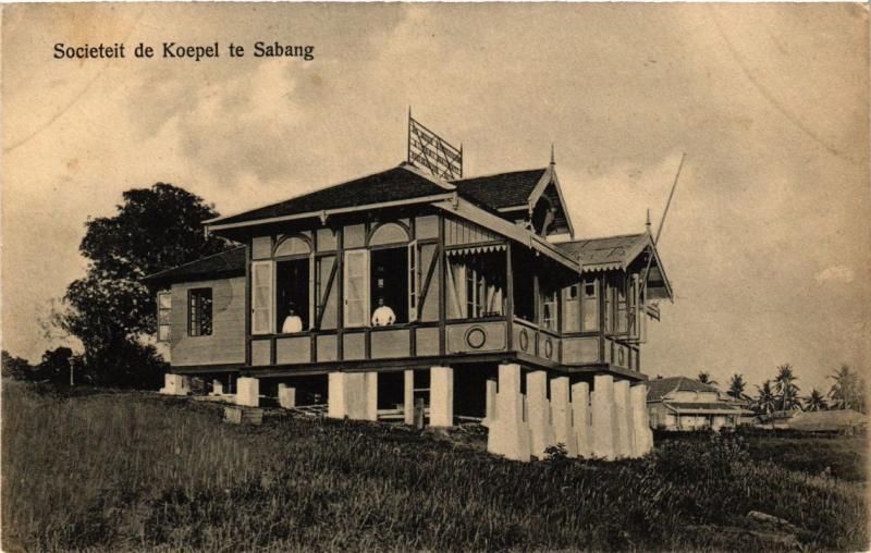 CPA AK INDONESIA DUTCH INDIES - SUMATRA - Societeit de Koepel te Sabang (a1761)