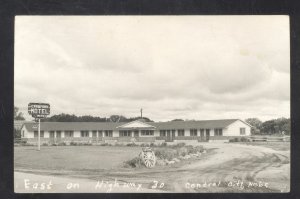 RPPC CENTRAL CITY NEBRASKA HIGHWAY 30 MOTEL VINTAGE REAL PHOTO POSTCARD