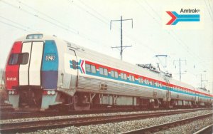 Amtrak Metroliner Train  #829 On Track Chrome Postcard Unused