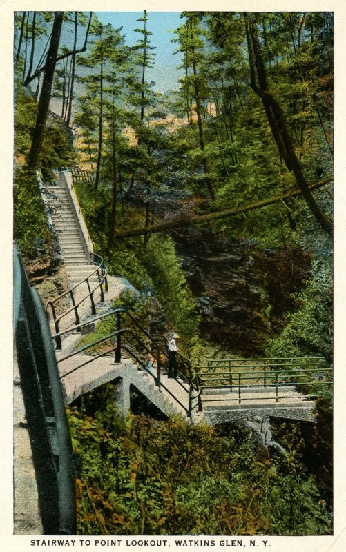 NY - Watkins Glen. Stairway to Point Lookout