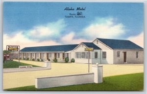 Roadside~Air View Aloha Motel Route 600 Tampa Florida~Vintage Postcard