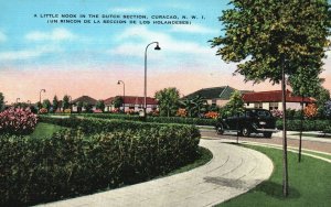 Vintage Postcard A Little Rock In The Dutch Section Curacao N.W.I.