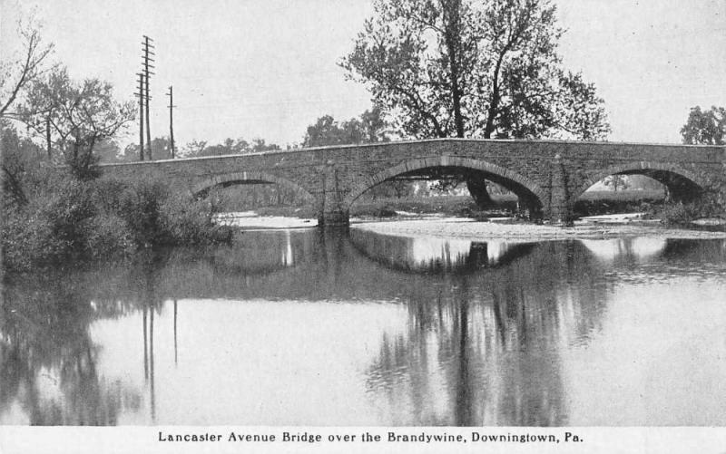 Dowingtown Pennsylvania Lancaster Ave Bridge Brandywine Postcard JE228345